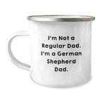 Funny German Shepherd Dad Camping Mug Gifts for Men, Unique Christmas Memorable Presents from Family to Friends