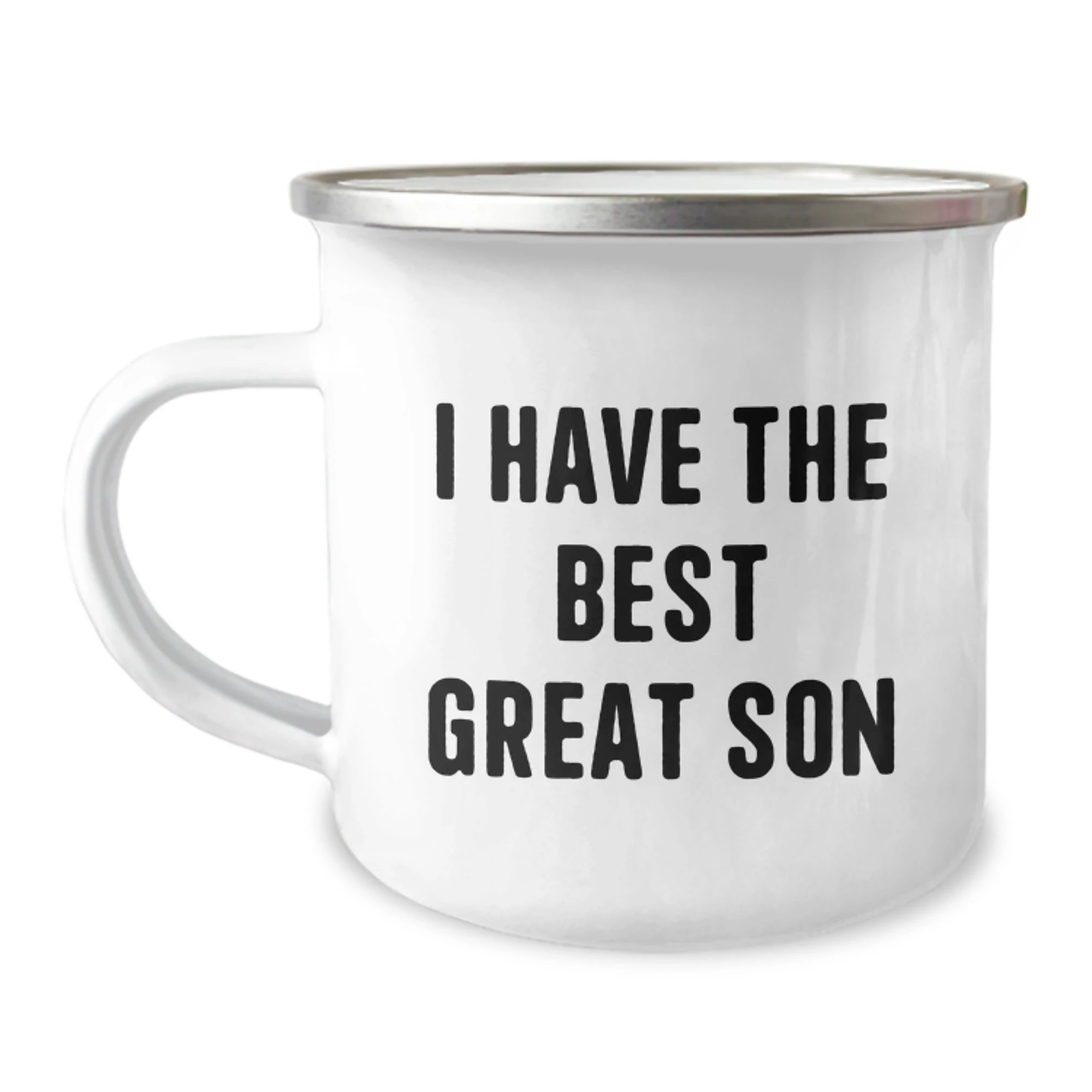 Funny Son Gifts, Camping Mug for Great Kids, I Have The Best Son Quote - Image 1