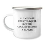For Him Keepsake Camping Mug Banker Birthday Gift with Quote and Durable - Image 1