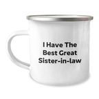 Funny Sister-in-law Gifts from Men, Women, and Friends, Great Sister-in-law Camping Mug for Father's Day Unique Gifts - Image 1