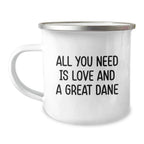 Great Dane Dog Lovers Camping Mug, Funny Quote Gifts for Men and Women, Birthday Unique Gifts from Friends, Family