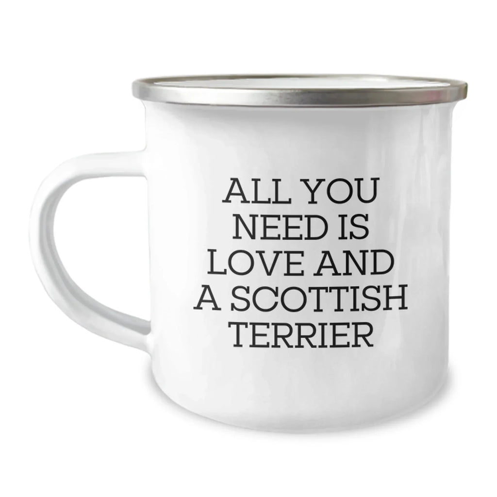Funny Scottish Terrier Dog Camping Mug, Gifts for Men from Friends, Christmas Unique Gifts for Scottish Terrier Dog Lovers