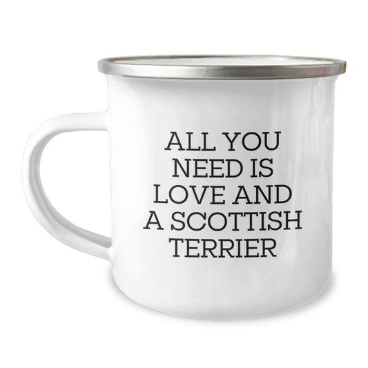 Funny Scottish Terrier Dog Camping Mug, Gifts for Men from Friends, Christmas Unique Gifts for Scottish Terrier Dog Lovers - Image 1