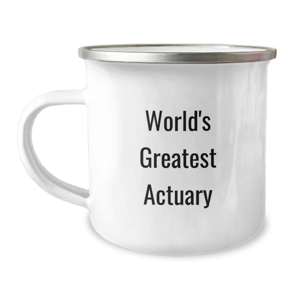 Actuary Gift for Him - World's Greatest Keepsake Camping Mug - Image 1