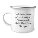 Funny Case Manager Gifts from Women, Inspirational Camping Mug for Case Managers, Christmas Unique Presents for Strong Women