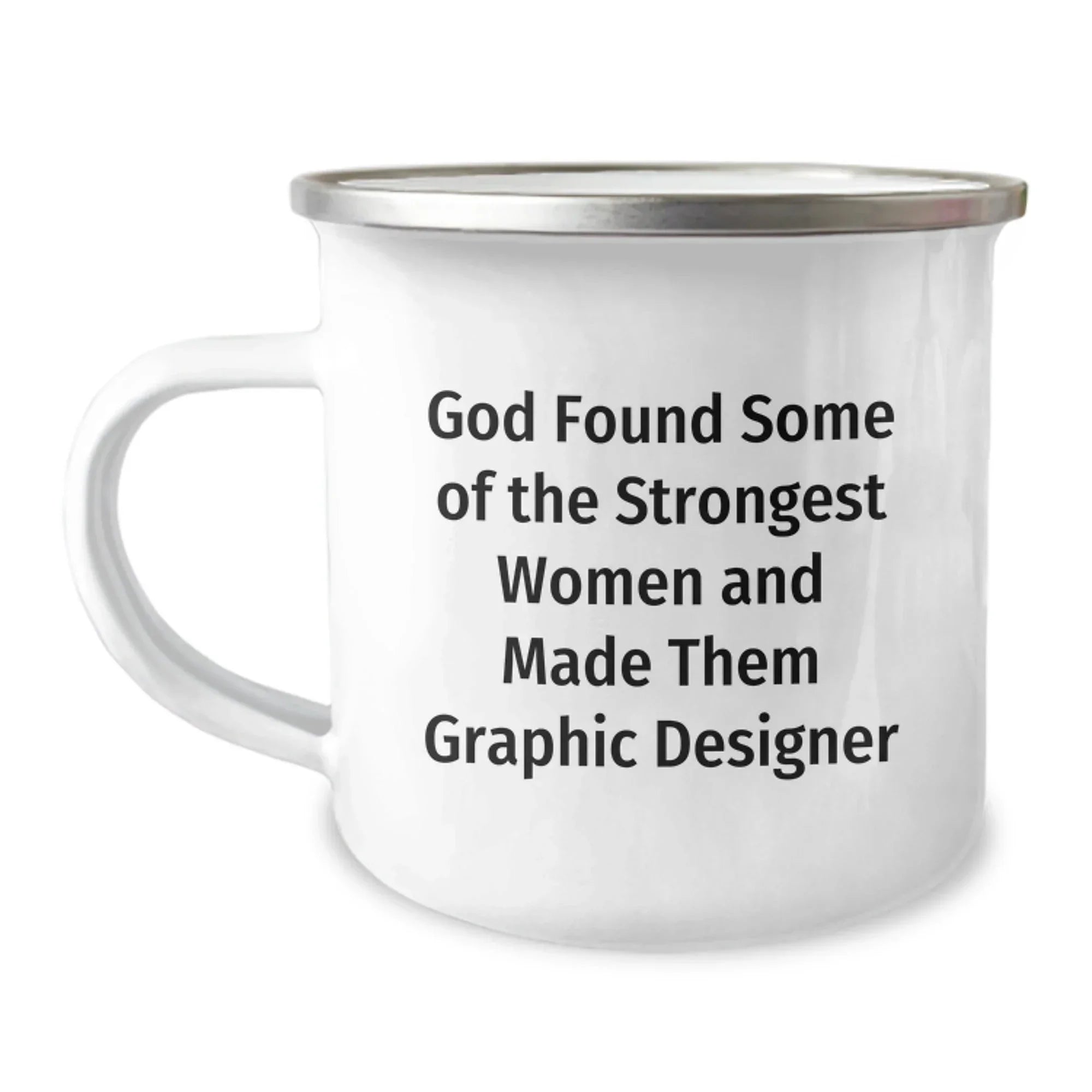 Graphic Designer's Humorous Camping Mug, Funny Quote Gifts for Women, Birthday Unique Gifts from Family