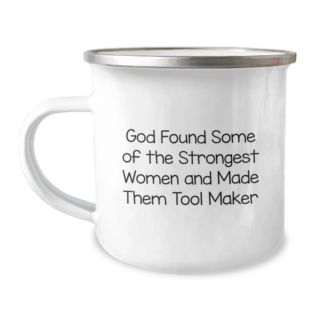 Gifts from Family to Tool Makers, Funny Camping Mug for Men, Unique Christmas Unique Gifts for Him, Tool Maker Enthusiast Mug, Stainless Steel with Enamel Finish