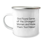 Gifts from Family to Tool Makers, Funny Camping Mug for Men, Unique Christmas Unique Gifts for Him, Tool Maker Enthusiast Mug, Stainless Steel with Enamel Finish
