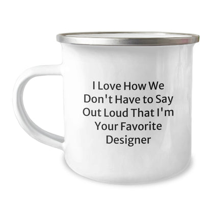 Funny Designer Gifts from Friends for Favorite Designer Camping Mug - Christmas Unique Gift for Him or Her - Image 1