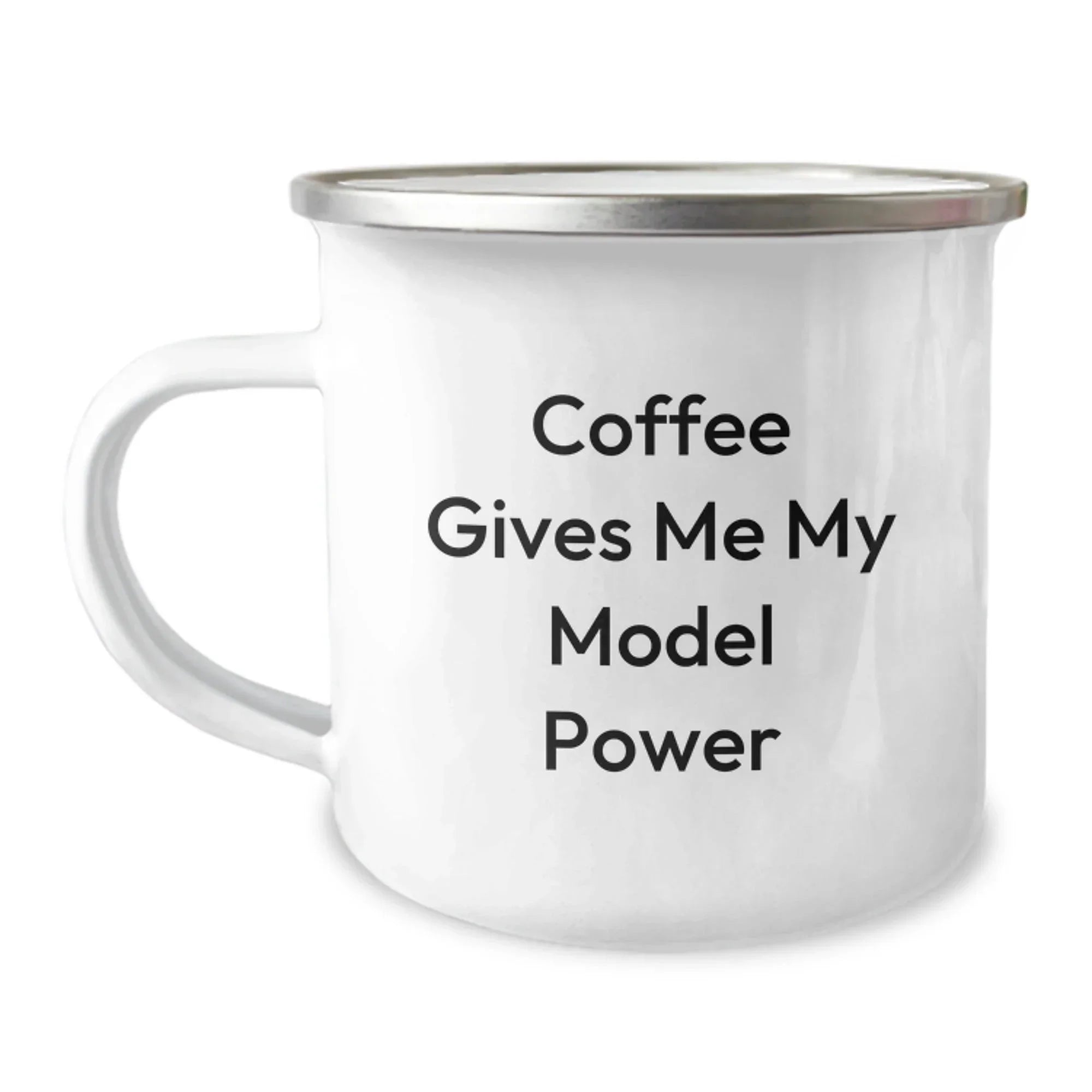 Funny Christmas Unique Gifts for Model Enthusiasts, Camping Mug, 'Coffee Gives Me My Model Power'