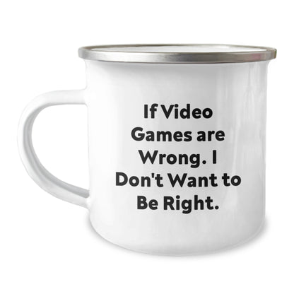 Funny Video Games Inspired Gifts for Men from Friends - 'If Video Games Are Wrong. I Don't Want To Be Right.' Unique Christmas Memorable Present for Gamers - Image 1