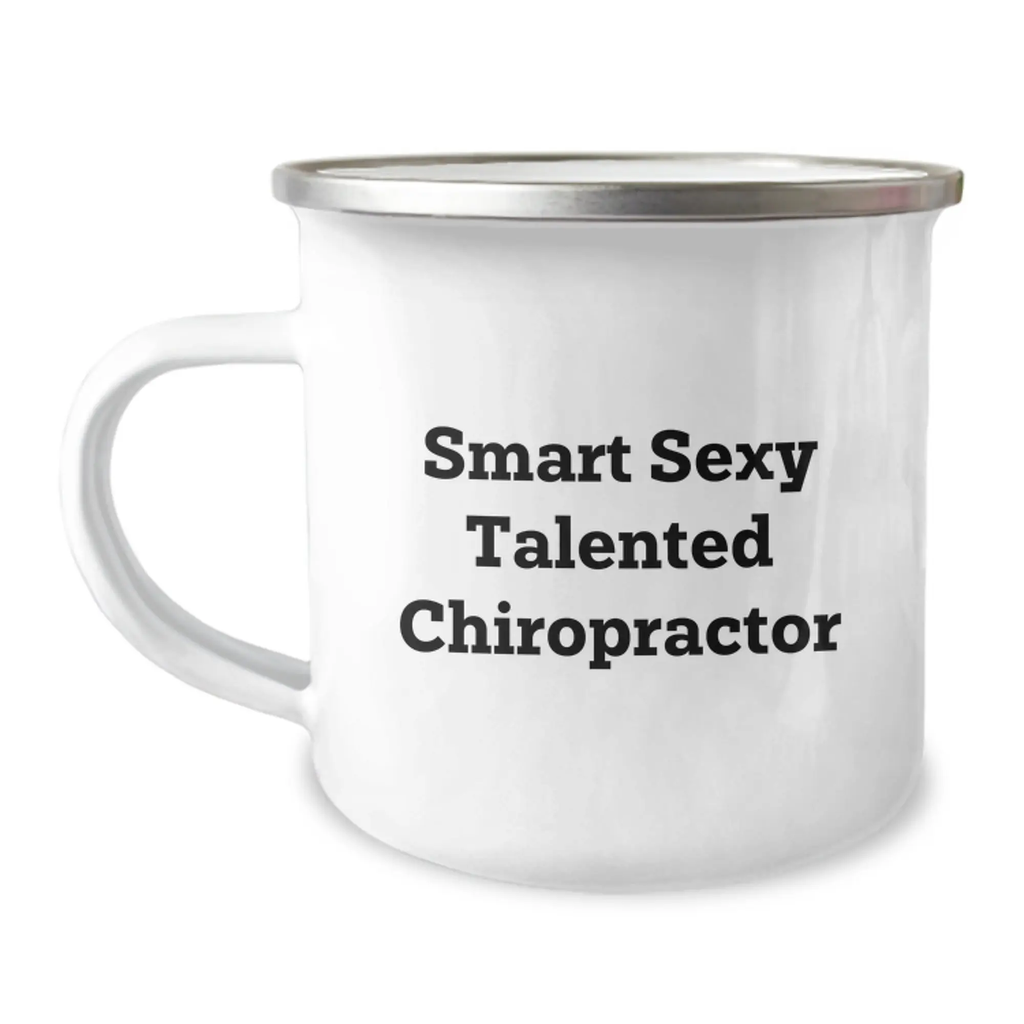 Funny Chiropractor Gifts, Birthday Unique Gifts from Friends to Chiropractor Men, Smart Sexy Talented Chiropractor Camping Mug - Image 1