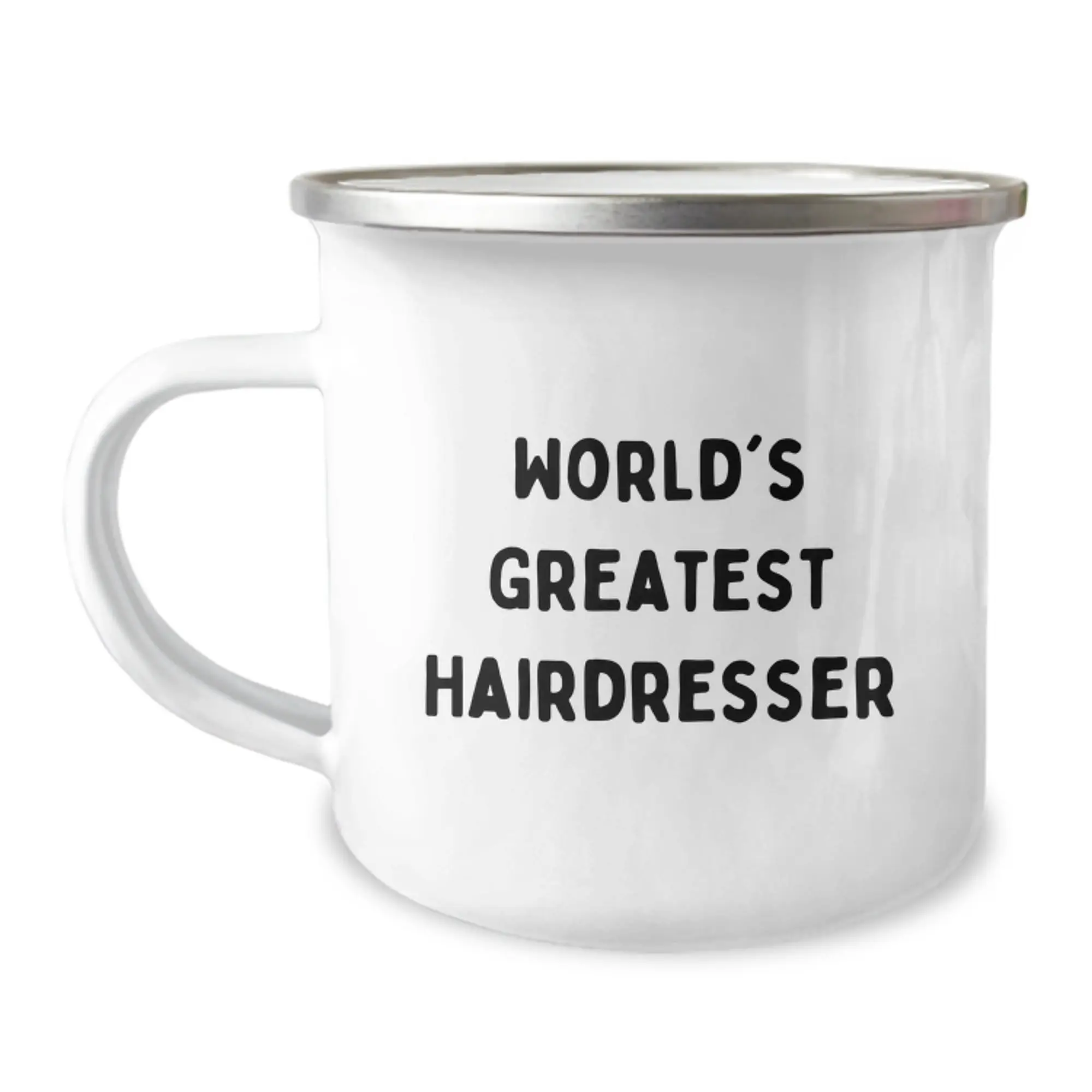 Funny Hairdresser Gifts from Friends for Birthday Unique Camping Mugs, World's Greatest Hairdresser - Image 1