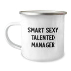 Funny Manager Gifts from Men - Christmas Unique Gifts for Smart Sexy Talented Manager - Camping Mug