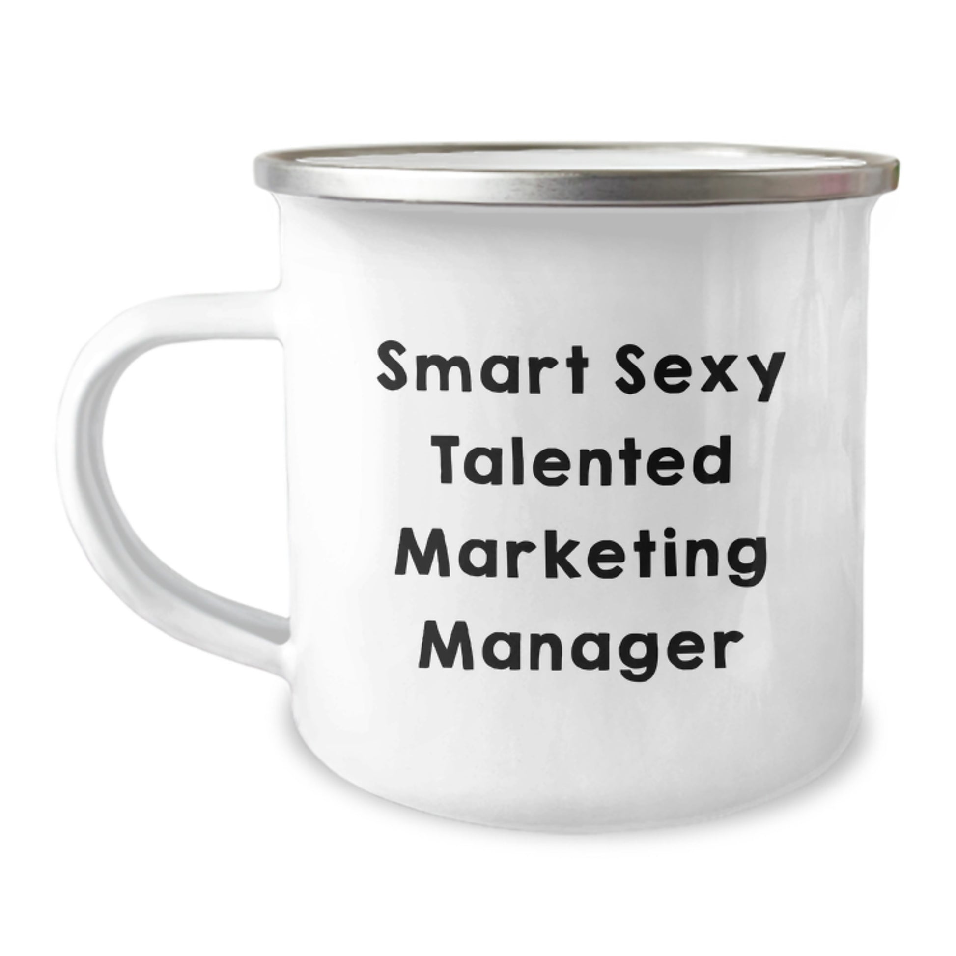 Funny 'Smart Sexy Talented' Marketing Manager Christmas Camping Mug Gifts from Friends for Marketing Manager - Image 1