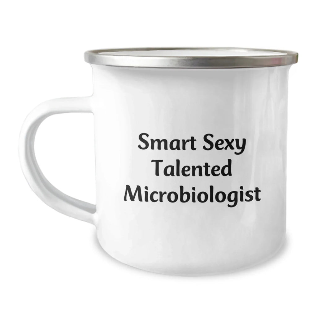 Funny Microbiologist Gifts for Women Friends and Family Members with Camping Mug - 'Smart Sexy Talented Microbiologist' Quote - Unique Christmas Unique Gifts from Men to Women