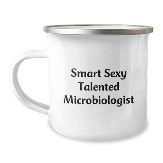 Funny Microbiologist Gifts for Women Friends and Family Members with Camping Mug - 'Smart Sexy Talented Microbiologist' Quote - Unique Christmas Unique Gifts from Men to Women - Image 1