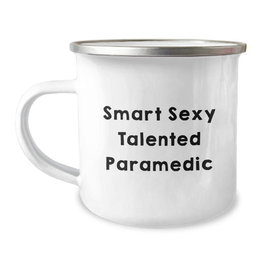 Smart Sexy Talented Rescue Worker Graduation Gift for Men or Women - Funny Quote on Camping Mug, Rescue Worker Gifts from Friends or Family, 12 oz Stainless Steel with Enamel Finish - Image 1