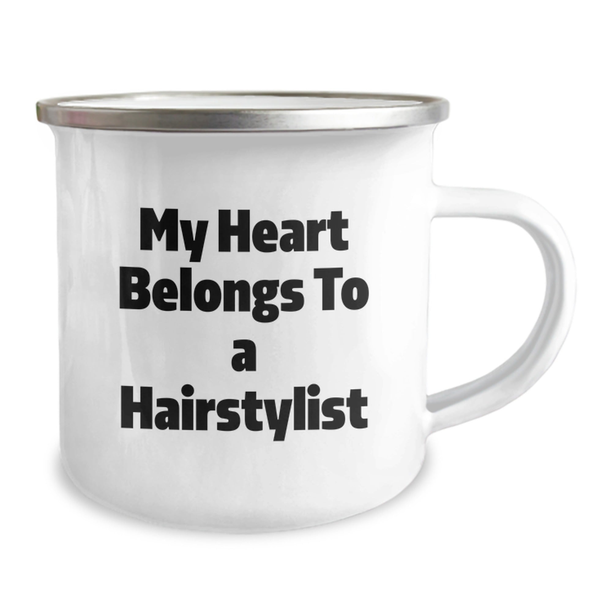Funny Hairstylist Gifts from Friends for Hairstylist, Camping Mug with Inspirational Quote My Heart Belongs To A Hairstylist, Unique Graduation Unique Gifts - Image 2
