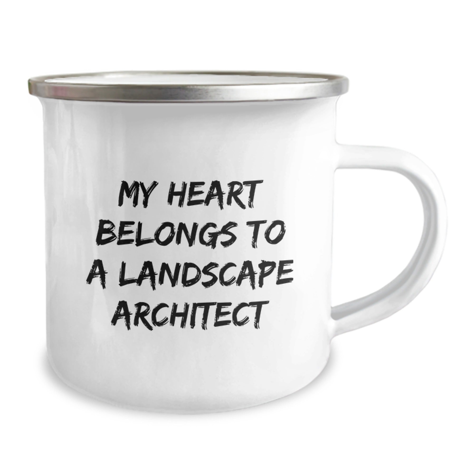 Gifts from Men for Landscape Architects, Funny Camping Mug My Heart Belongs To A Landscape Architect, Unique Christmas Memorable Presents