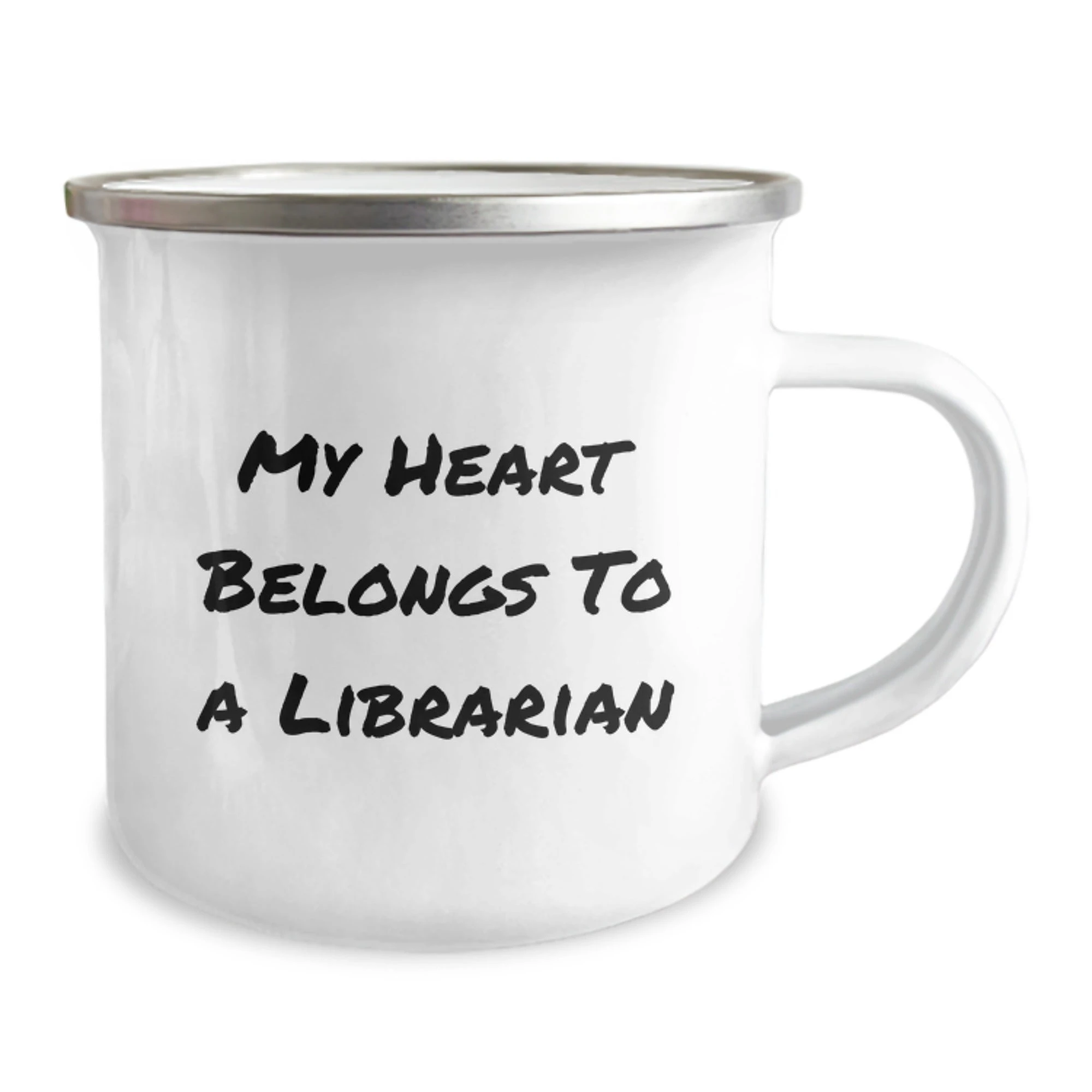 Funny Librarian Gifts for Men - 'My Heart Belongs To A Librarian' Christmas Unique Gifts from Friends for Librarian Lovers