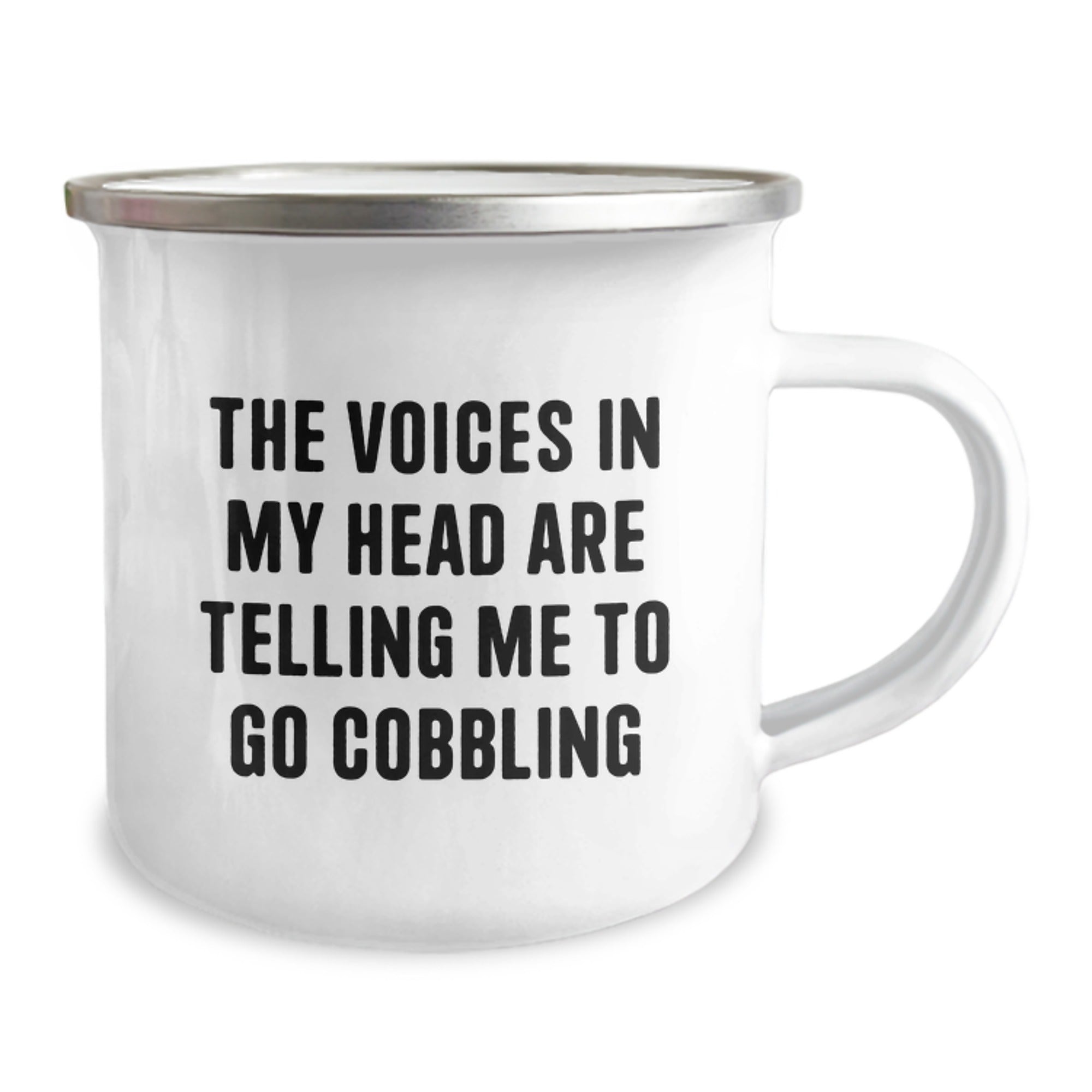 Cute Cobbling Camping Mug Gifts for Friends from Men - Funny Graduation Unique Gifts with The Voices In My Head Are Telling Me To Go Cobbling Quote - Image 2