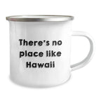 Hawaii Camping Mug Gifts from Friends to Family - 'There's No Place Like Hawaii' Funny Camping Mug for Christmas Unique Gifts