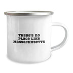 Funny Massachusetts Gifts for Men Camping Mug, 'There's No Place Like Massachusetts' Christmas Unique Gifts from Friends to Family