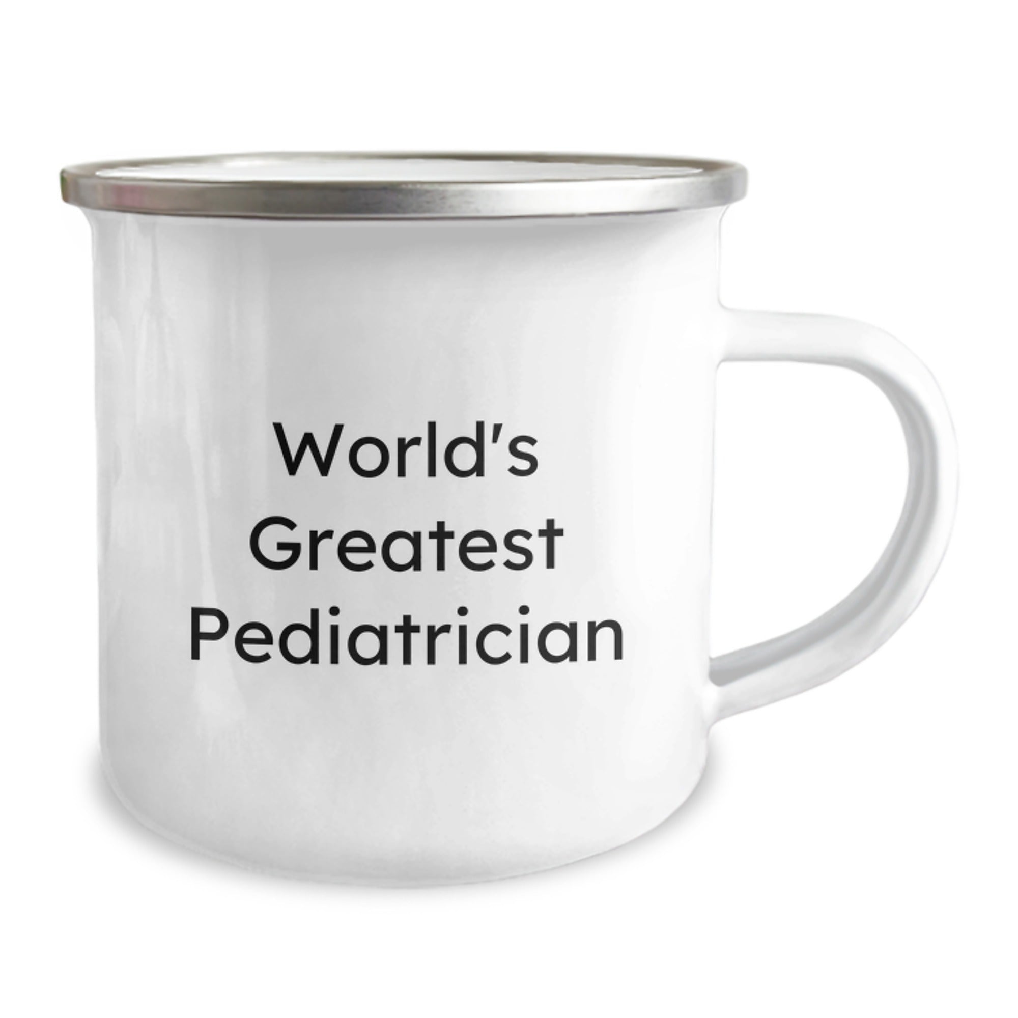 Funny World's Greatest Pediatrician Gifts for Happy Kids, Unique Valentine's Camping Mug for Pediatrician, Stainless Steel Enamel Finish - Gifts from Family to Friends - Image 2