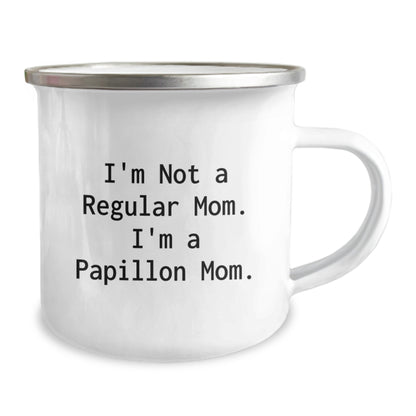 Funny Papillon Dog Mom Gifts for Men Women Friends Family - I'm Not A Regular Mom. I'm A Papillon Mom. Christmas Unique Camping Mugs for Papillon Dog Lovers - Image 2