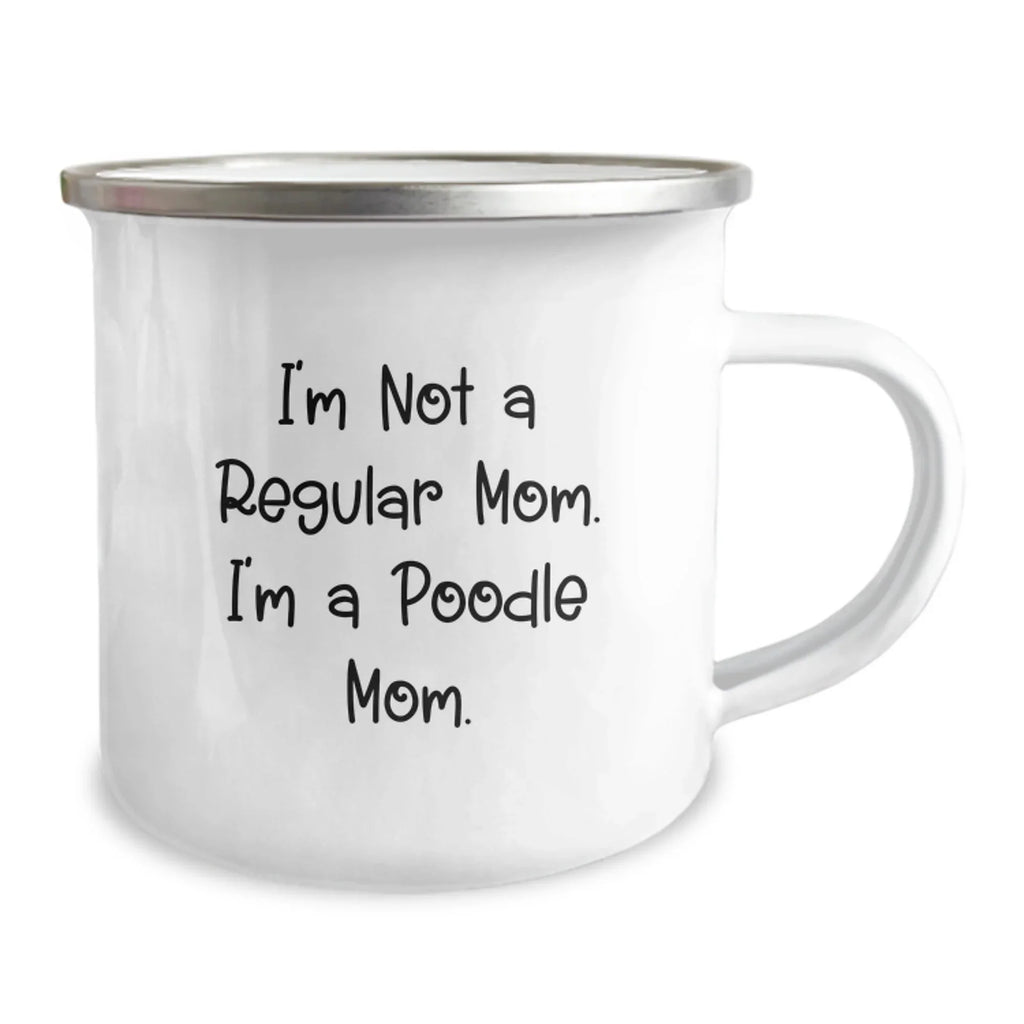 Funny Poodle Dog Camping Mug Gifts for Poodle Mom from Family, Unique Christmas Unique Gifts for Poodle Dog Lovers, Poodle Mom
