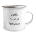 Funny World's Greatest Postmaster Gifts from Friends for Postmaster Stainless Steel Camping Mug - Unique Valentine's Unique Gifts - Image 2