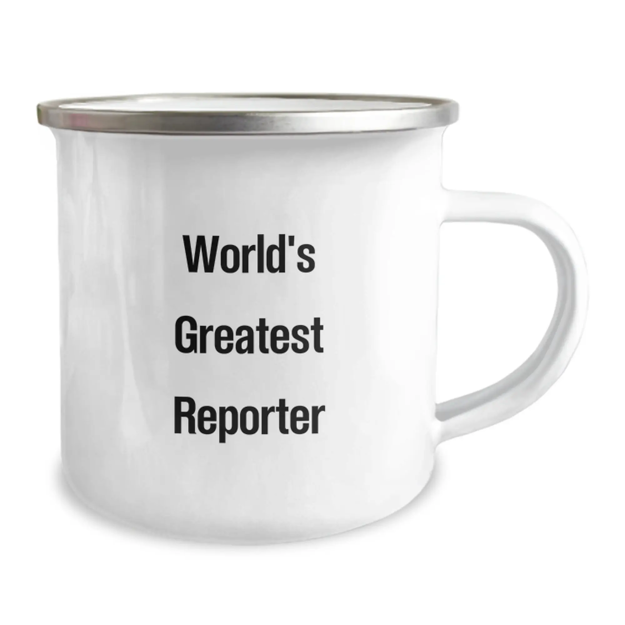 Funny Reporter Gifts for Men, Camping Mug World's Greatest - Unique Birthday Present for Friends, Coworkers, Family - Image 2