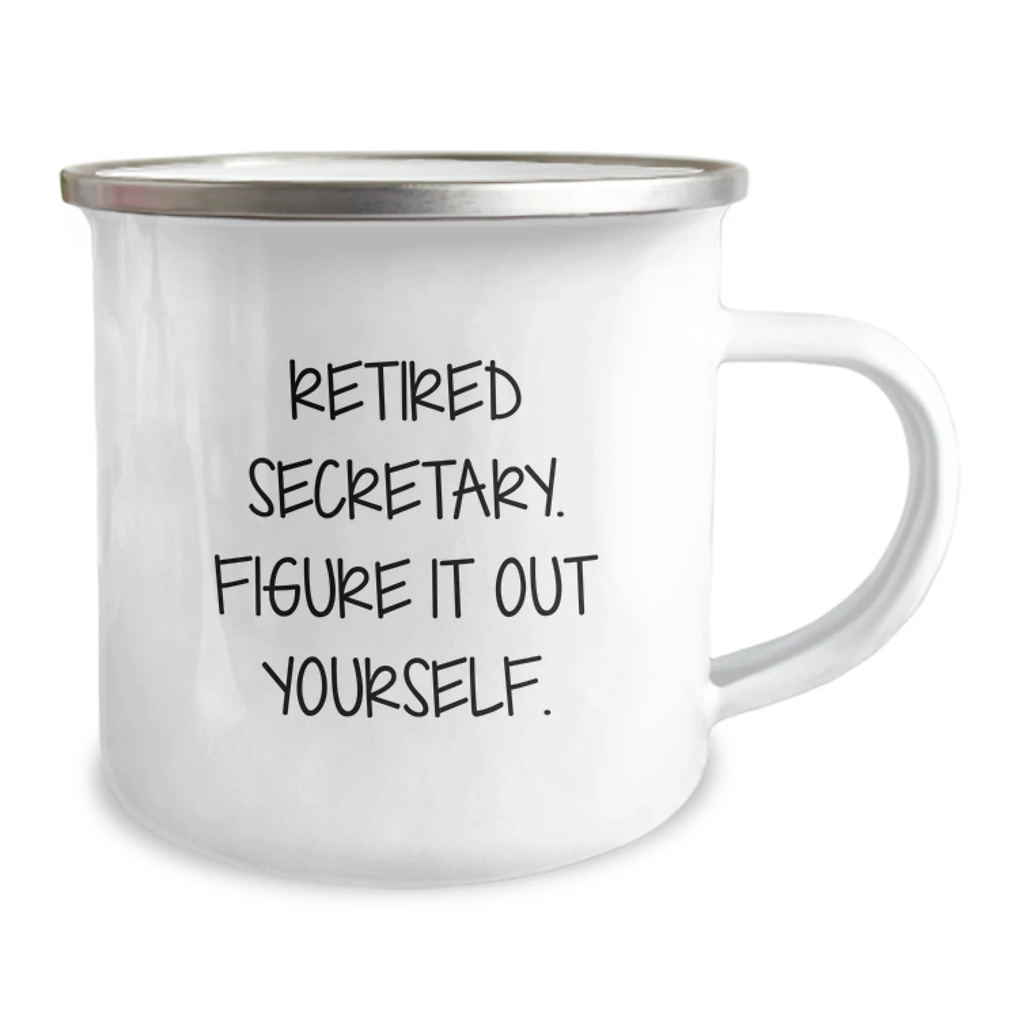 Funny Secretary Gifts from Family, Unique Camping Mug Quote 'Figure It Out Yourself', Christmas Unique Gifts for Secretary, Men, Women, Friends, Coworkers