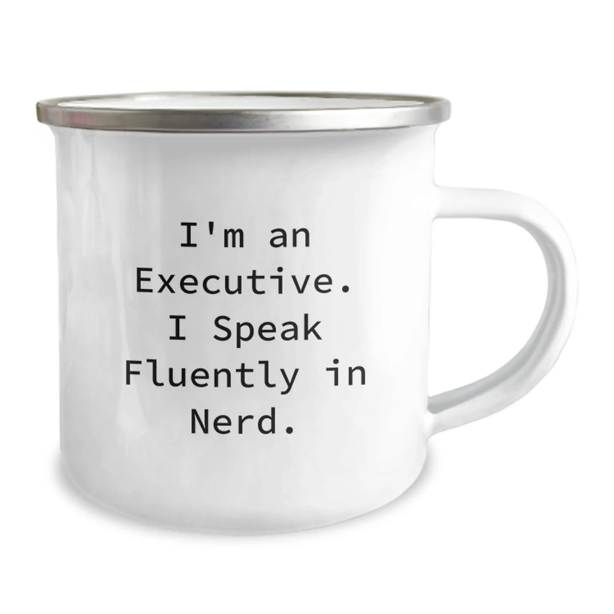 Executive Gifts from Friends, Funny Executive Camping Mug for Graduation, I'm An Executive. I Speak Fluently In genius. Motivational Mugs - Image 2