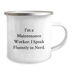Maintenance Worker Gifts for Him - Funny Quote, Camping Mug, Valentine's Unique Gifts from Friends to Coworkers, Family