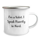 Funny Valet Gifts for Men, Unique Camping Mug for Valet Lovers, Christmas Unique Gifts from Friends
