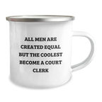 Birthday Gift Court Clerk Camping Mug for Her Present - Image 2