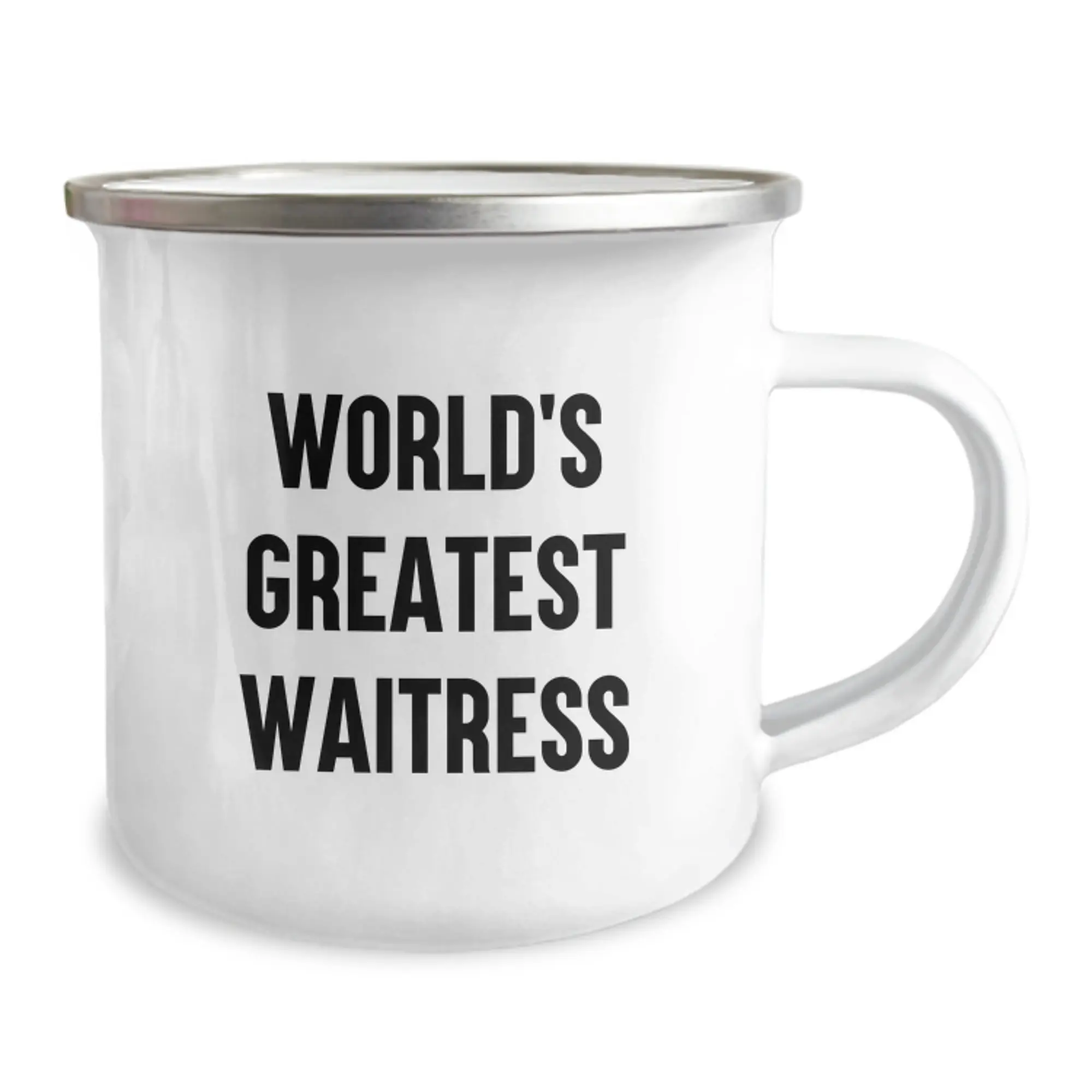 Funny Waitress Gifts from Friends, Unique Graduation Unique Gifts for Waitress, World's Greatest Waitress Stainless Steel Camping Mug - Image 2