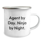 Agent By Day Funny Christmas Unique Gifts for Agent Men Stainless Steel Camping Mug - Agent Gifts from Men to Men
