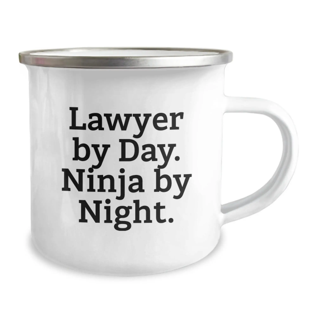Funny Lawyer Gifts from Friends for Men, Camping Mug Lawyer By Day. Ninja By Night. Graduation Unique Gifts - Image 2