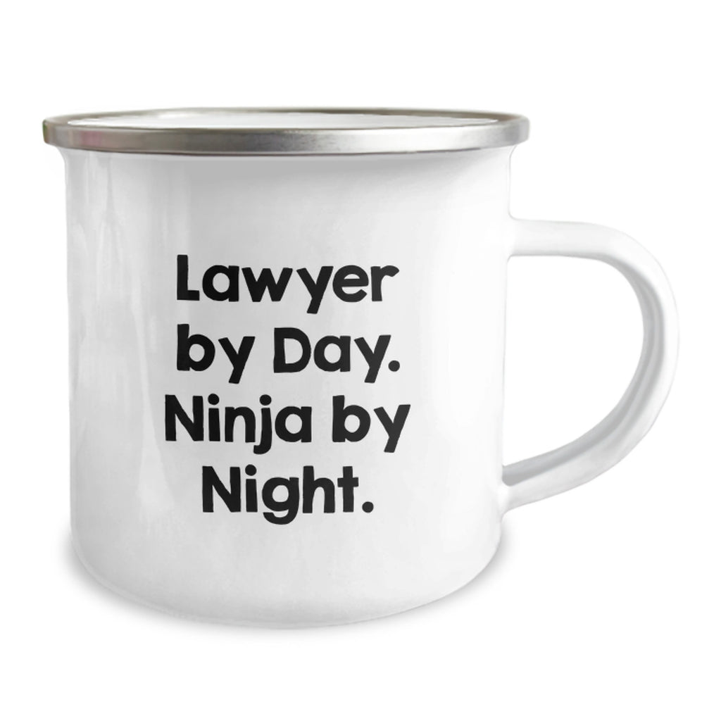 Funny Lawyer Gifts for Men - Lawyer By Day. Ninja By Night. Camping Mug for Graduation Unique Gifts from Friends to Lawyer - Image 2