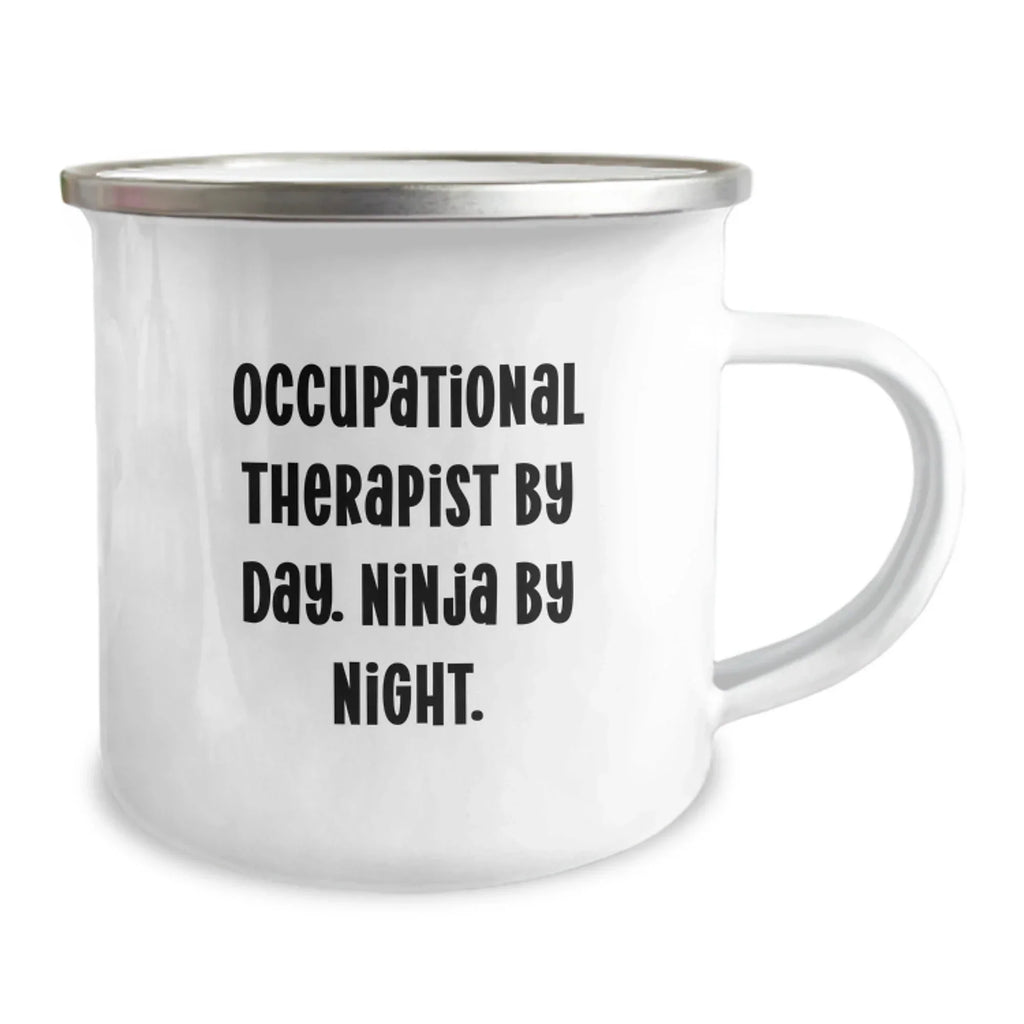 Occupational Therapist Gifts for Men - Funny Ninja Occupational Therapist By Day, Camping Mug for Christmas Unique Gifts from Family to Men