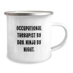 Occupational Therapist Gifts for Men - Funny Ninja Occupational Therapist By Day, Camping Mug for Christmas Unique Gifts from Family to Men
