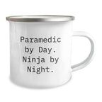 Funny Rescue Worker Gifts from Friends for Valentine's Unique Mugs - Rescue Worker By Day Ninja By Night Camping Mug