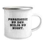 Funny Rescue Worker Gifts for Him, Rescue Worker By Day. Ninja By Night. Camping Mug - Unique Christmas Unique Gifts from Men to Rescue Worker
