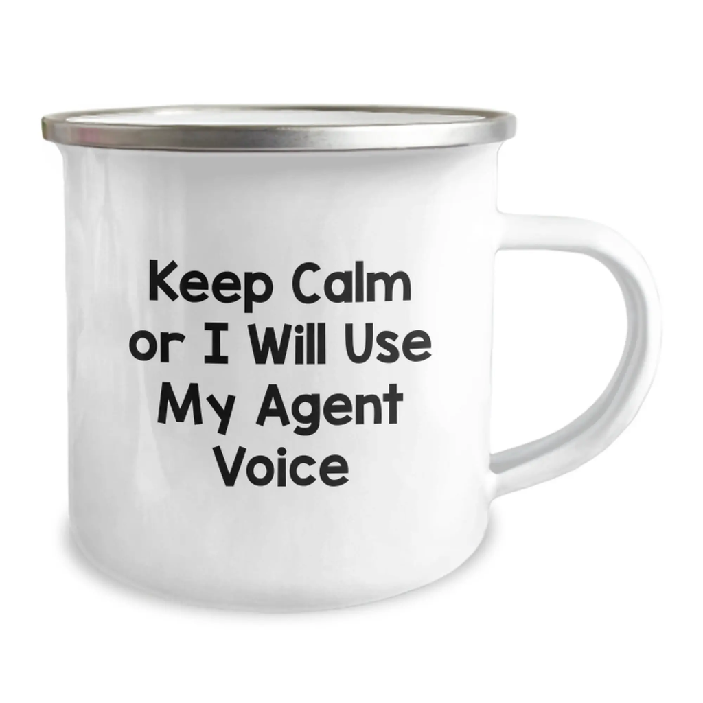 Funny Agent Gifts from Men, Keep Calm Or I Will Use My Agent Voice Inspirational for Graduation Unique Gifts for Agent Friends and Family - Image 2