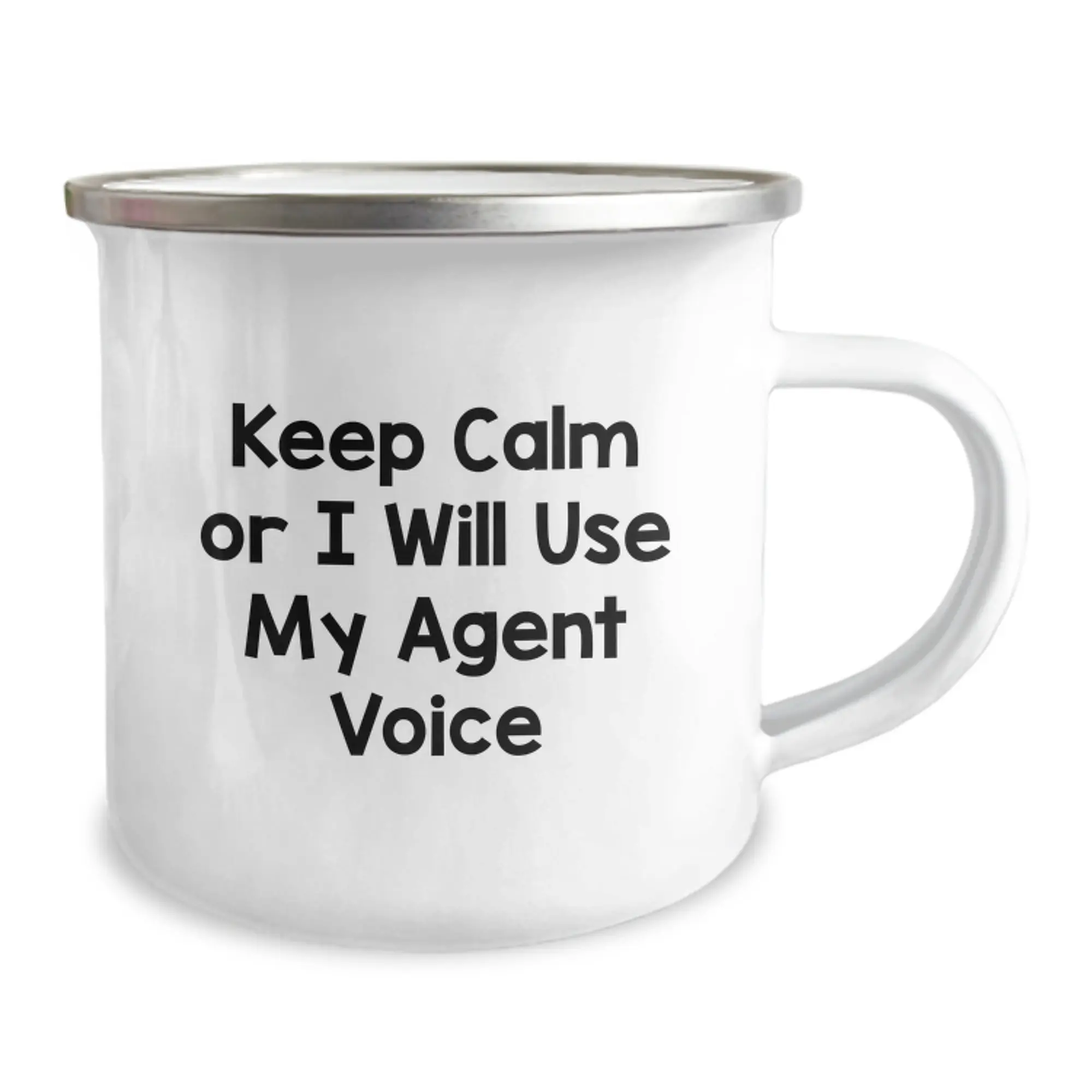 Funny Agent Gifts from Men, Keep Calm Or I Will Use My Agent Voice Inspirational for Graduation Unique Gifts for Agent Friends and Family - Image 2