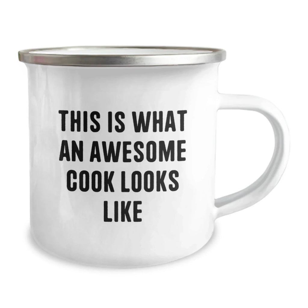 Funny Camping Mugs for Cook Enthusiasts Gifts from Friends and Family, This Is What An Awesome Cook Looks Like, Christmas Unique Gifts for Men and Women
