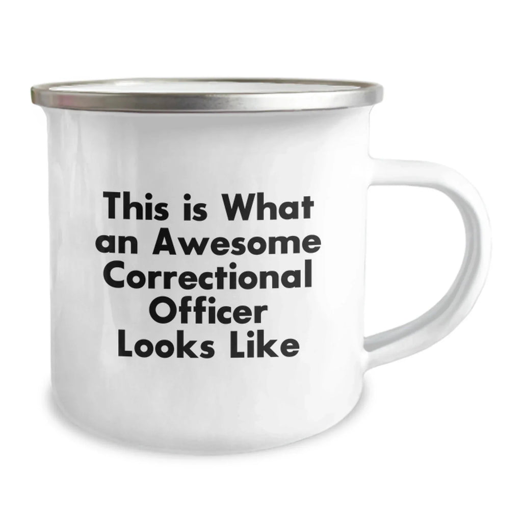 Inspiring Gifts for Correctional Officer Friends - 'This Is What An Awesome Correctional Officer Looks Like' Funny Camping Mug for Christmas